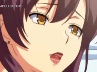 Teini-ikäinen 3d anime tyttö taistelut yli a iso akseli