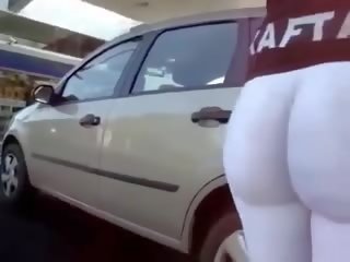 Grand cul à gas station vidéo