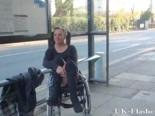 Paraprincess public nudity and handicapped pornstar flashing