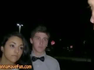 Real Teen In Limo Kissing