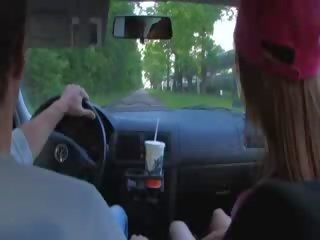 Car sex of russian couple