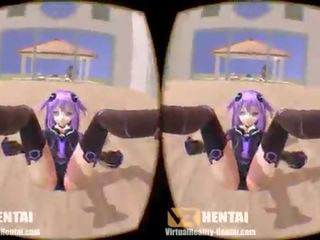 Hyperdimension neptunia - μωβ καρδιά σε 3d sbs