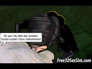 Горещ 3d batgirl получаване на прецака трудно от на joker