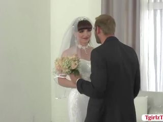 Randy Groom finally fucks her Bride Transbabe Natalie Mars butthole