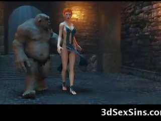 3D Evil Ogres Fuck Elf Princess!