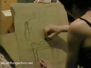Cfnm Drawing Nude Performance Art